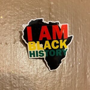 I AM BLACK HISTORY Wall Decal - Black, Red, Yellow, Green